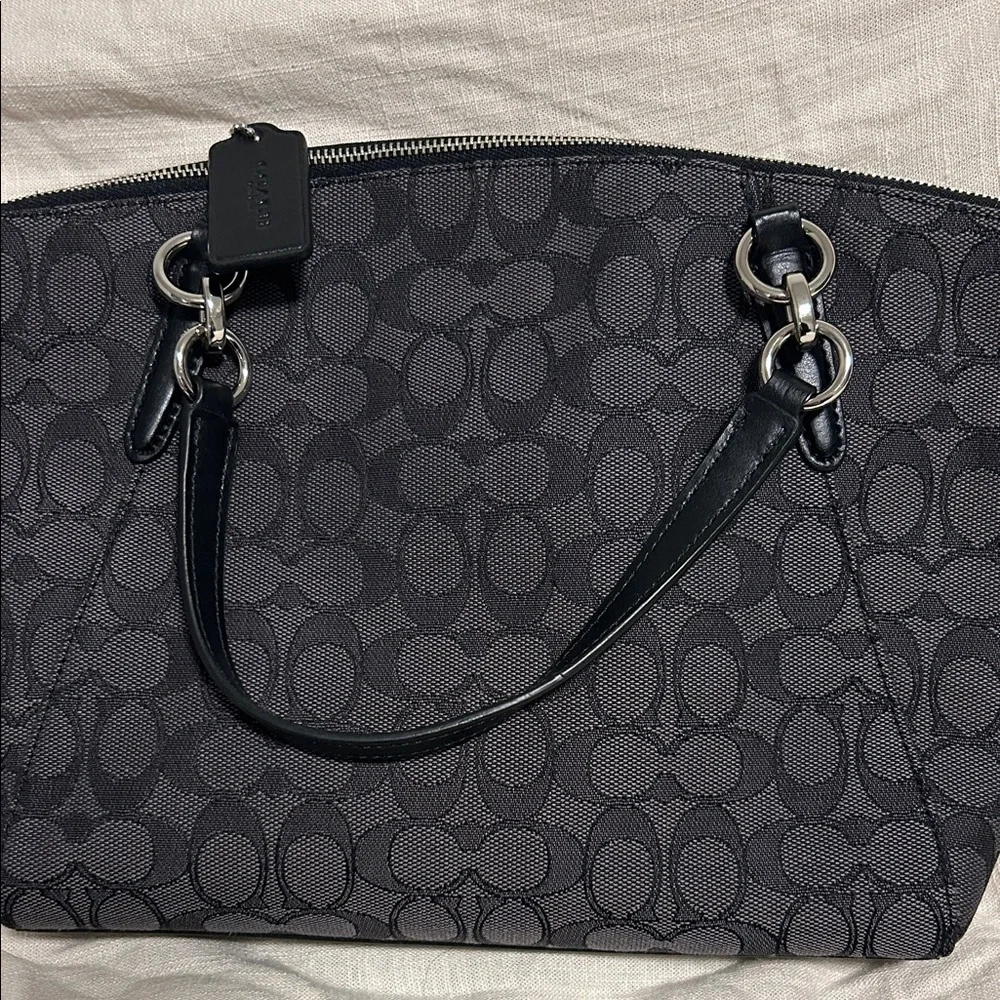 Coach Signature Black and Gray Crossbody Bag - Picture 6 of 8